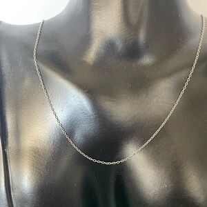 Sterling silver dainty chain link necklace